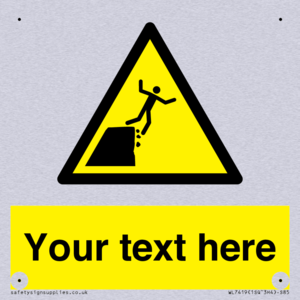 Custom Warning unstable cliff edge